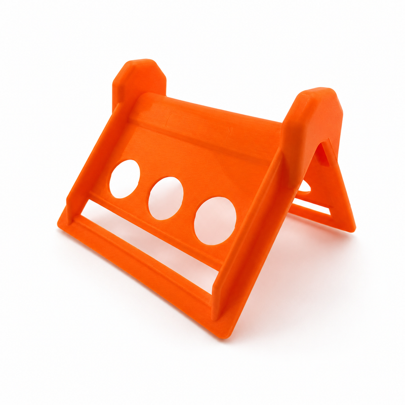 4 inch plastic strap corner protector at three-quarter angle