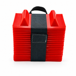Stack of twenty 11 inch plastic corner protectors with carry strap