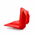 Pair of 11 inch plastic corner protectors, strap channel visible