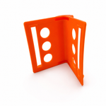 4 inch corner protector showing strap slot and cutouts