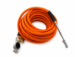 Tire inflation hose with inflator stick and glad-hand coupler